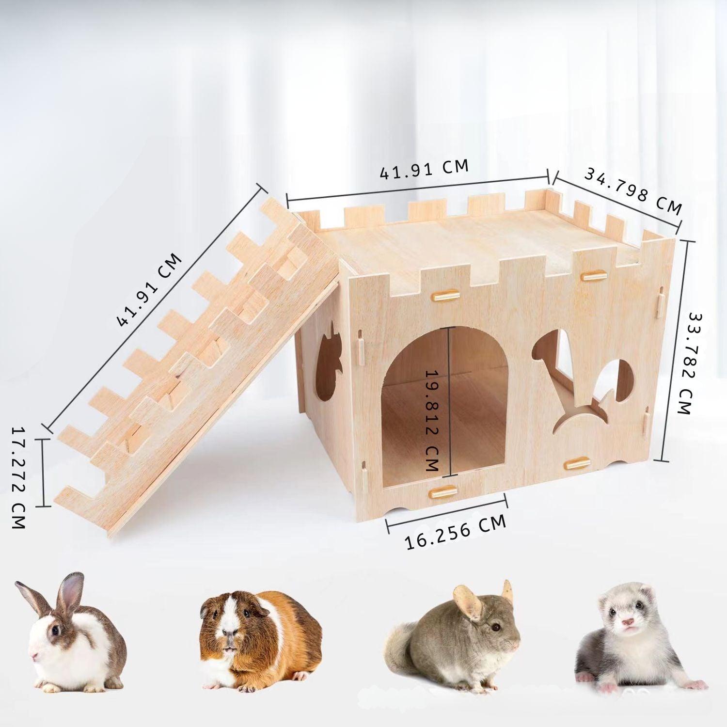 houten konijnenhuis creatief en comfortabel schuilplaats voor konijnen