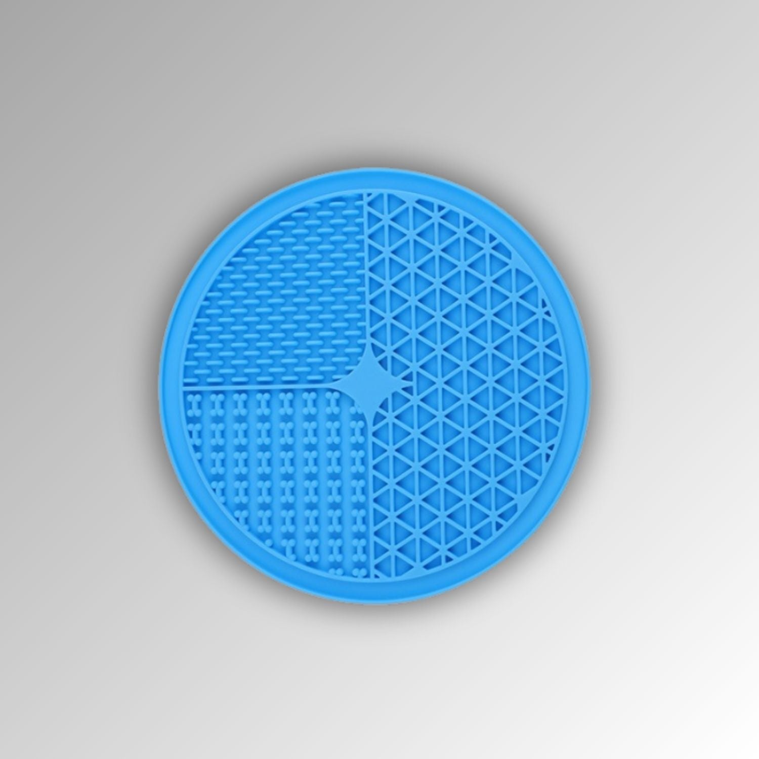 huisdier lickmat rond blauw met structuur