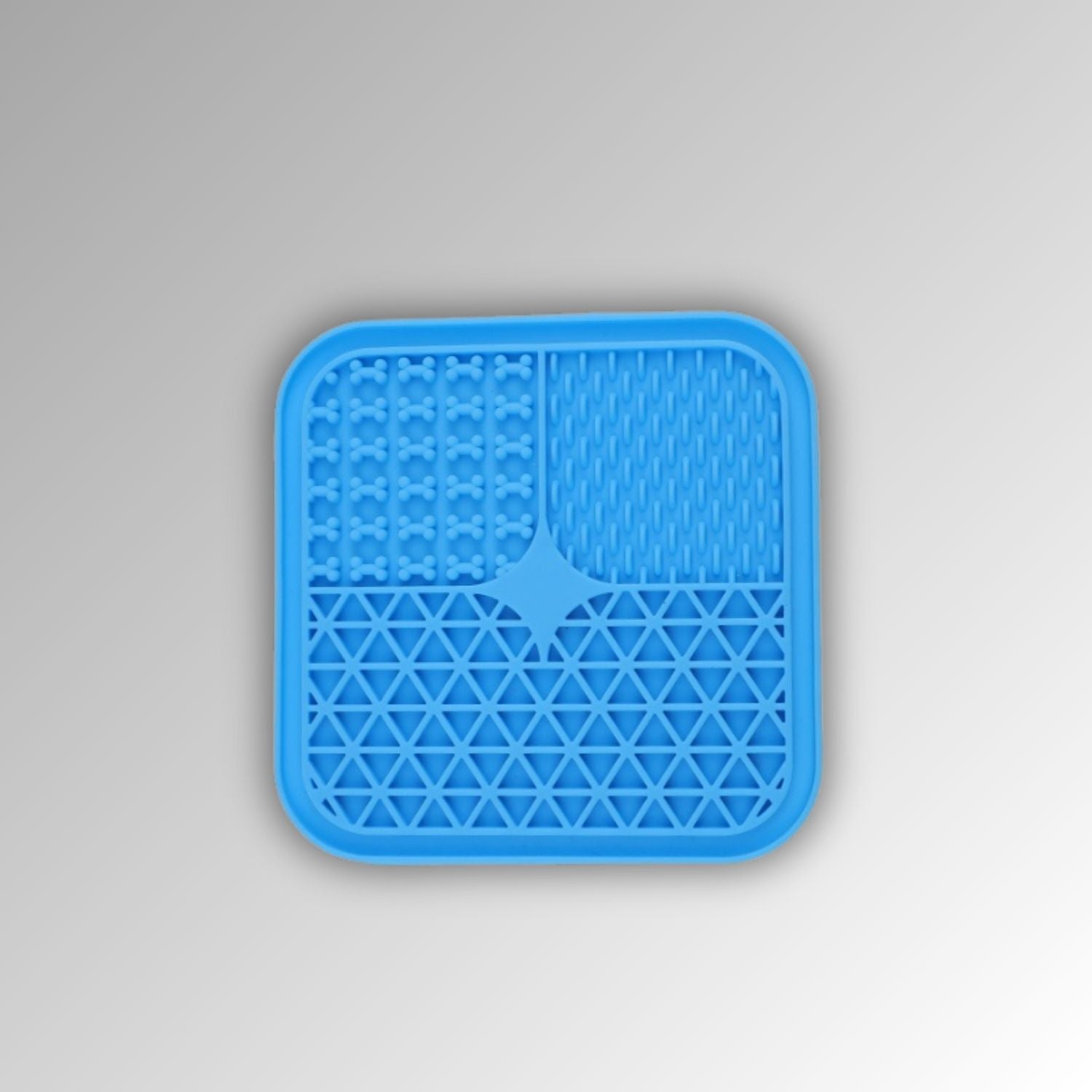 huisdier lickmat vierkant blauw met antislip