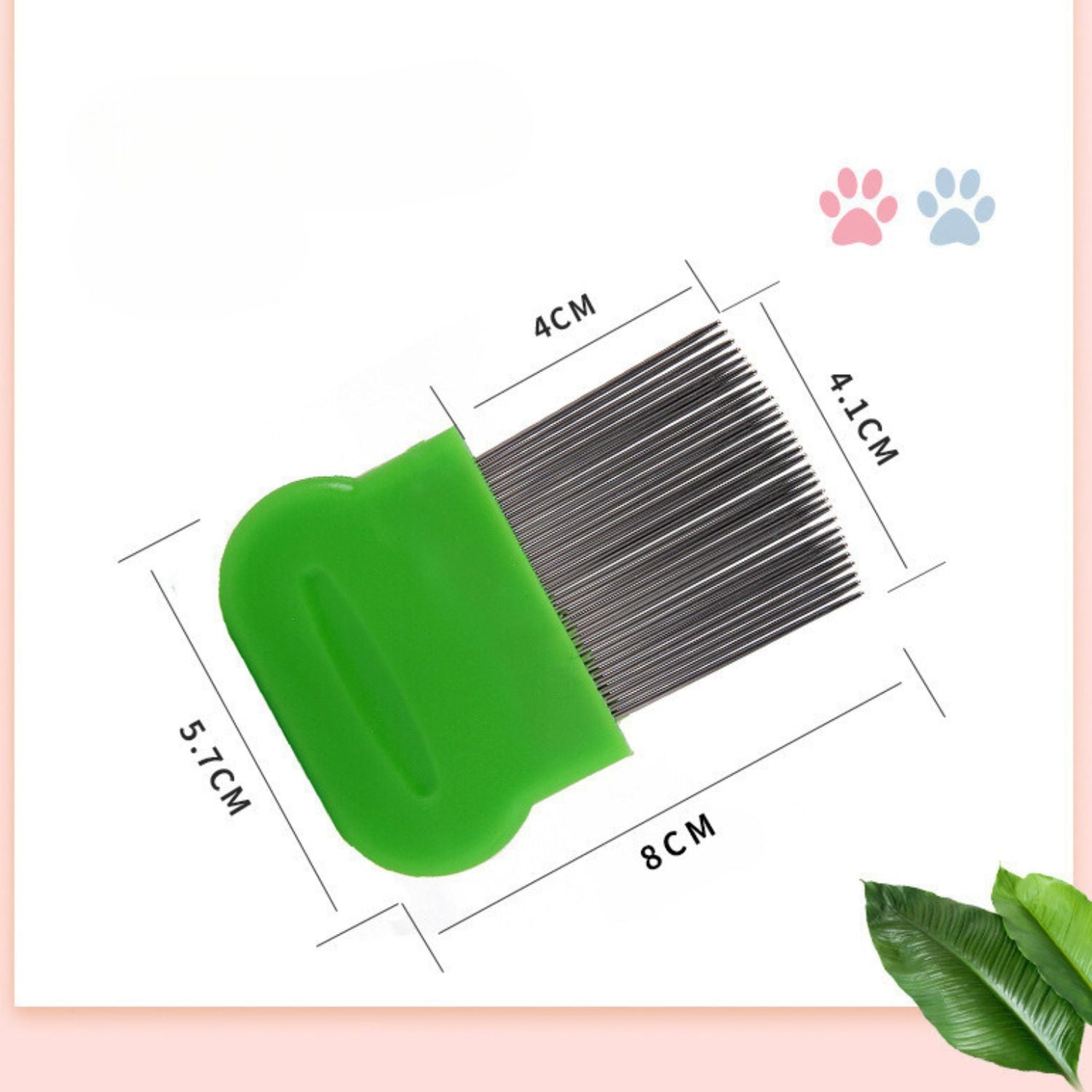 huisdier vlooienkam afmetingen groene versie