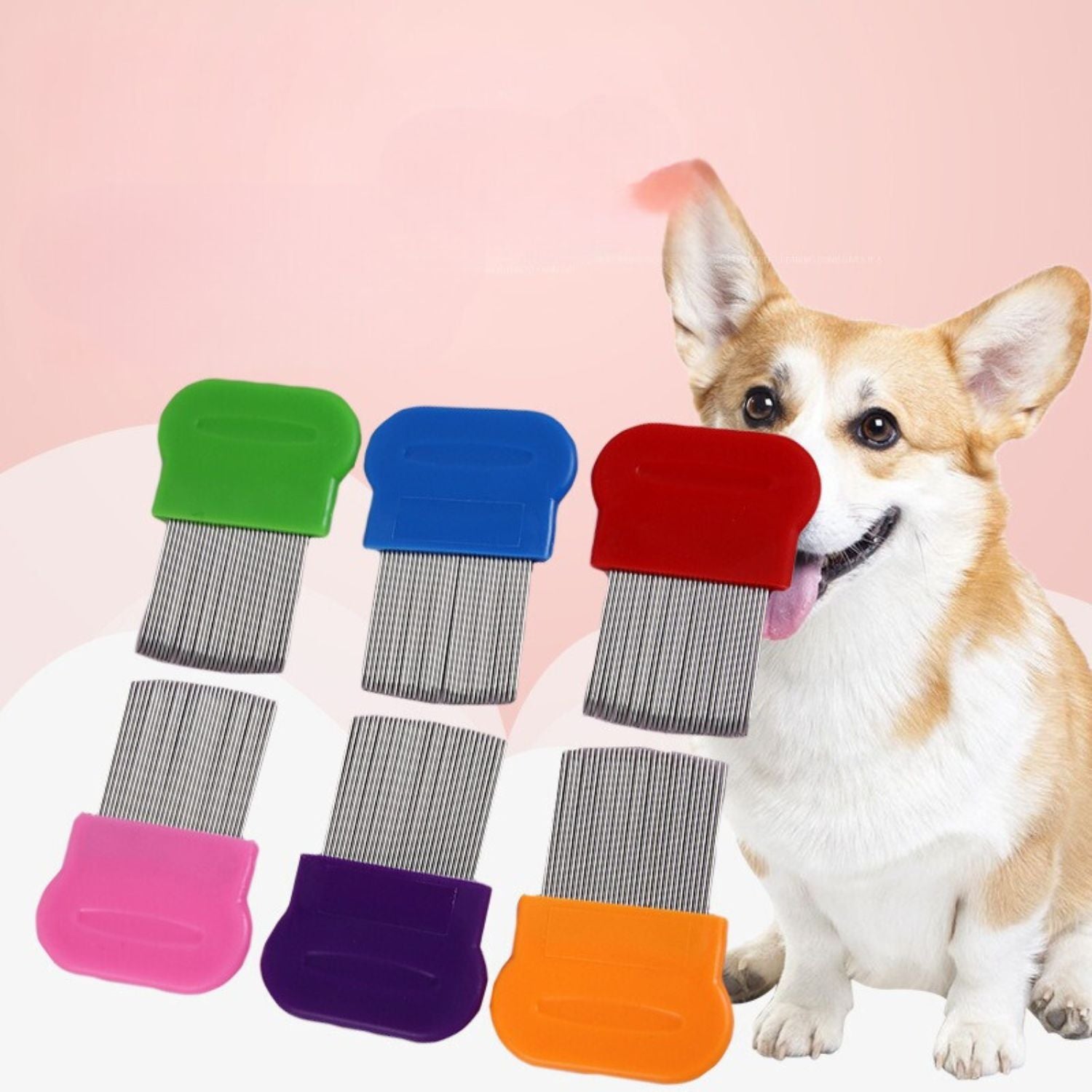 huisdier vlooienkam close up groen ontwerp