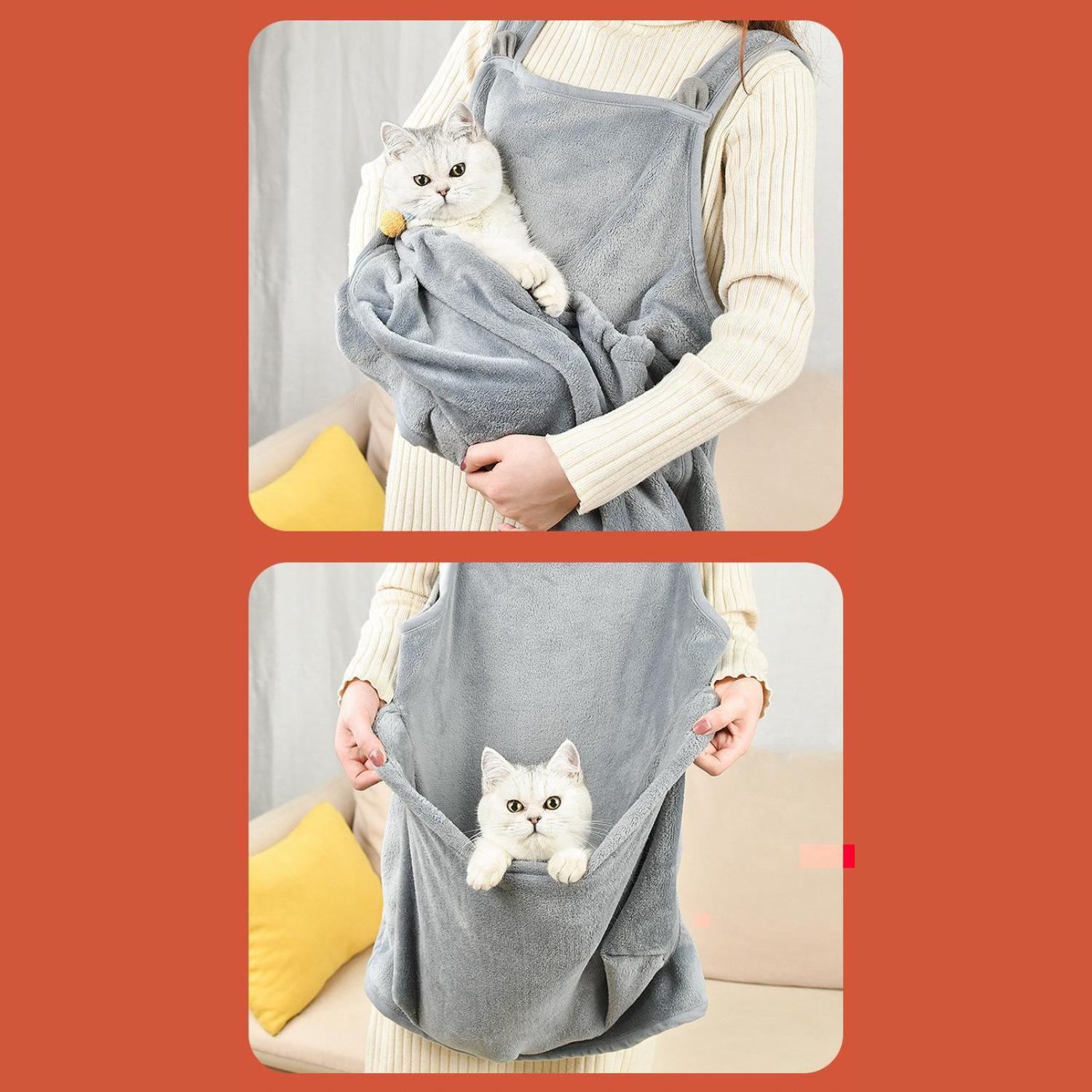 kat haar preventie schort kat in schort handige draagzak