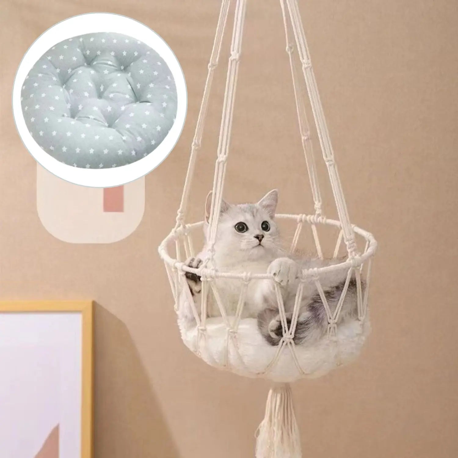 Katten Hangmand Touw | Comfortabele Katoenen Schommel