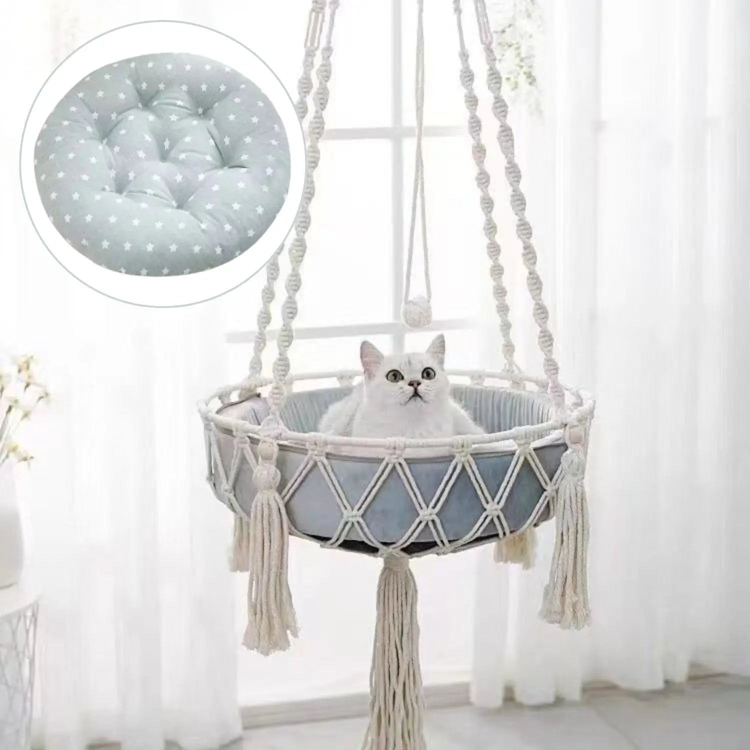 Katten Hangmand Touw | Comfortabele Katoenen Schommel