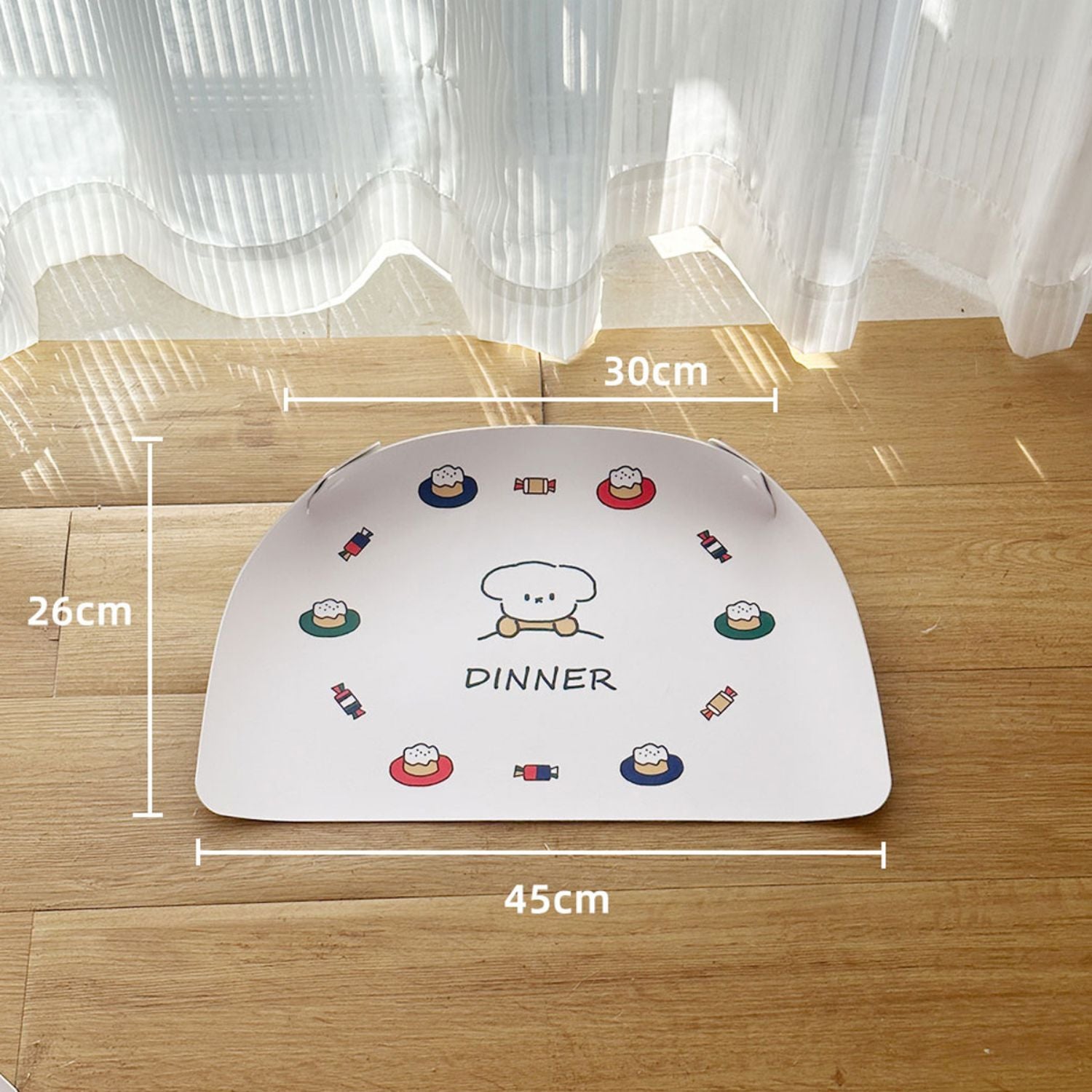 katten placemat pu leer met maatvoering in centimeters