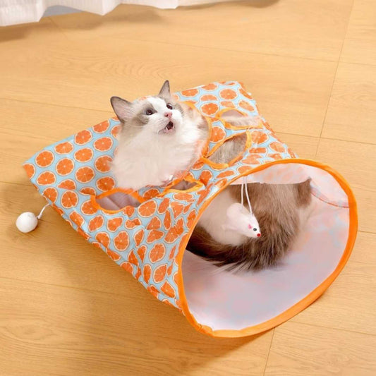 katten tunnelzak met knisper verstoppertje spelen populair kattenspeeltje