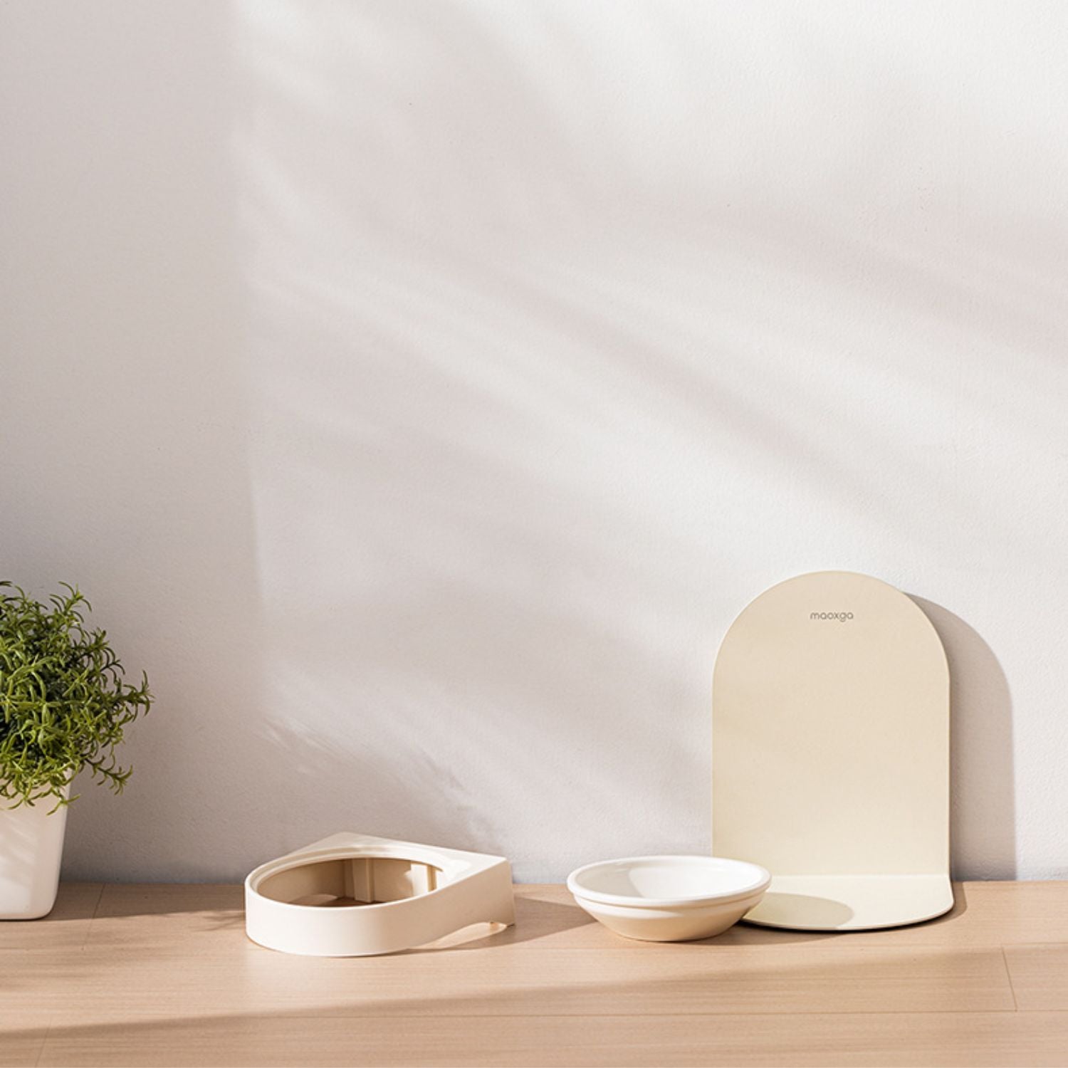 kattenkom keramiek verhoogd ontmanteld set met kom houder en basis