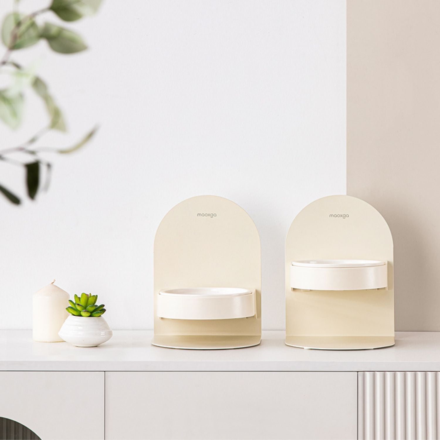 kattenkom keramiek verhoogd tweeling verhoogde kattenbak met elegant design