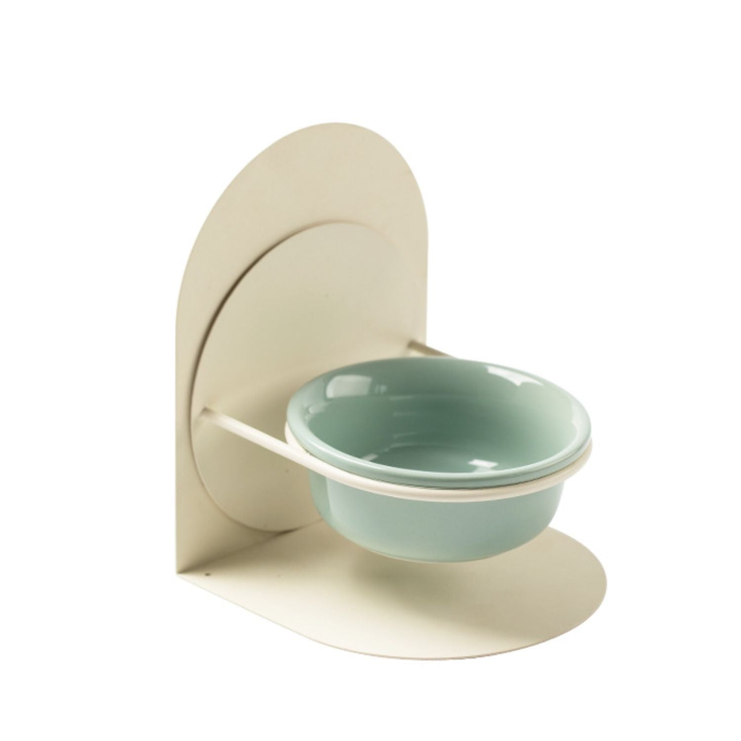 kattenkom keramiek verstelbaar mintgroene ronde keramische kom