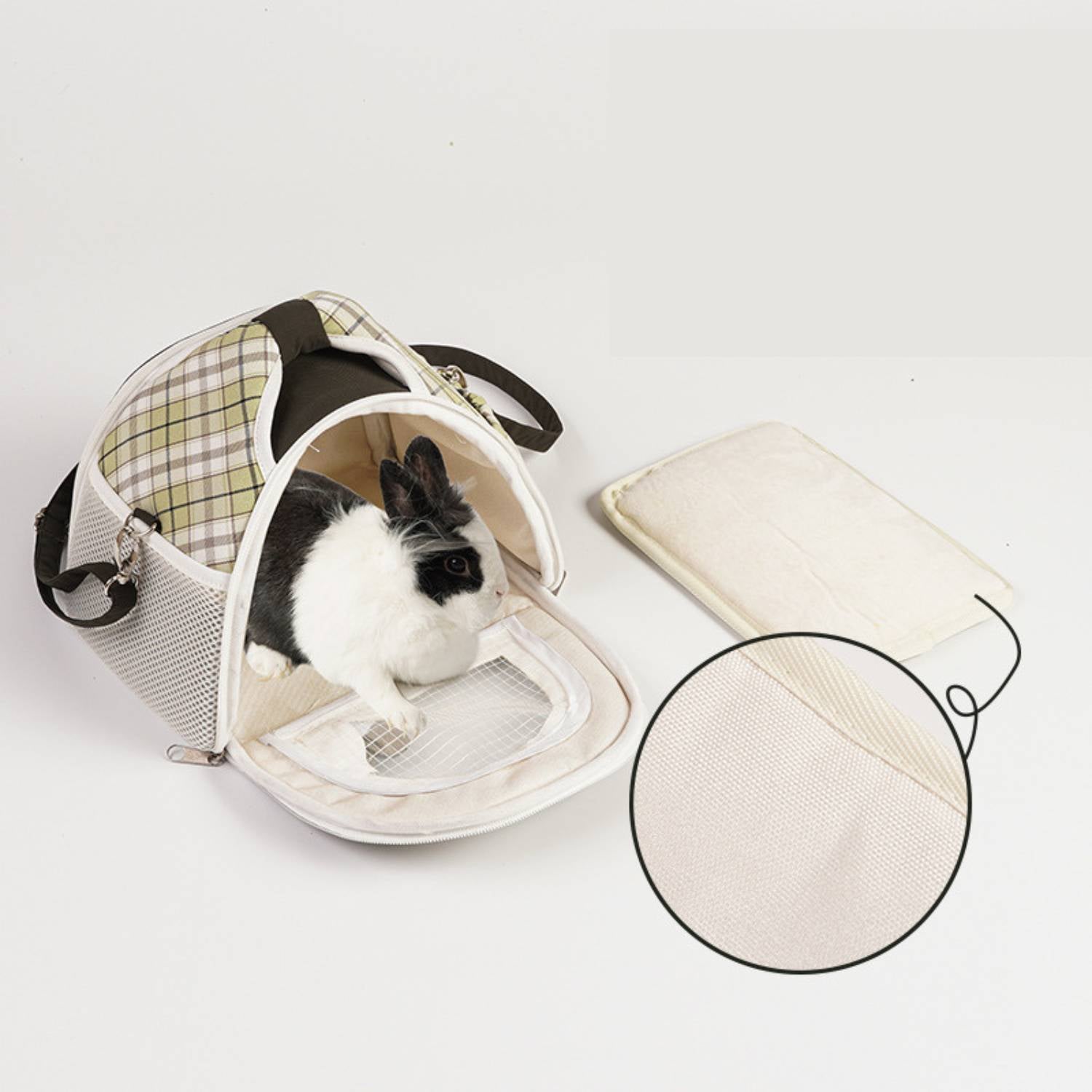 konijn huisdier draagtas gevouwen