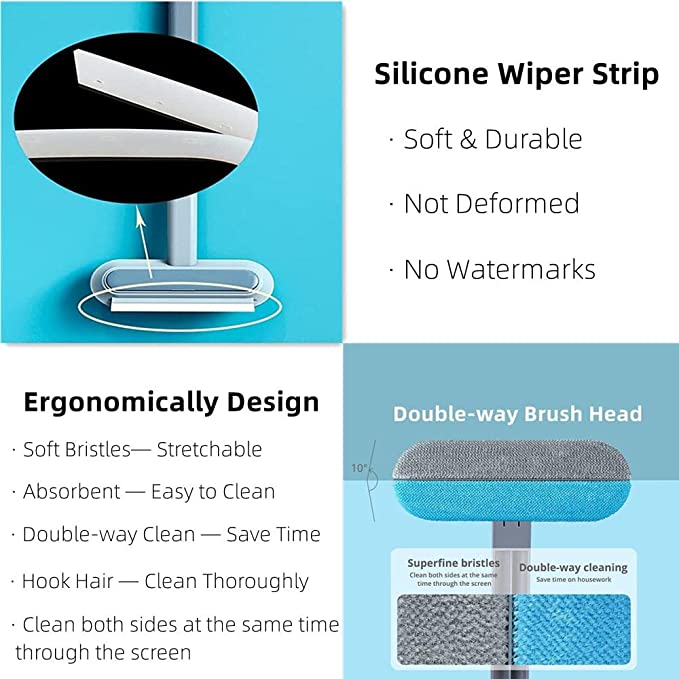 multibrush ergonomisch ontwerp met siliconen wisser