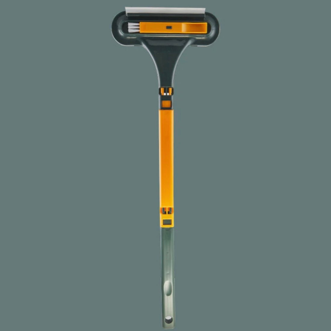 multibrush oranje stofborstel met rubberen strip