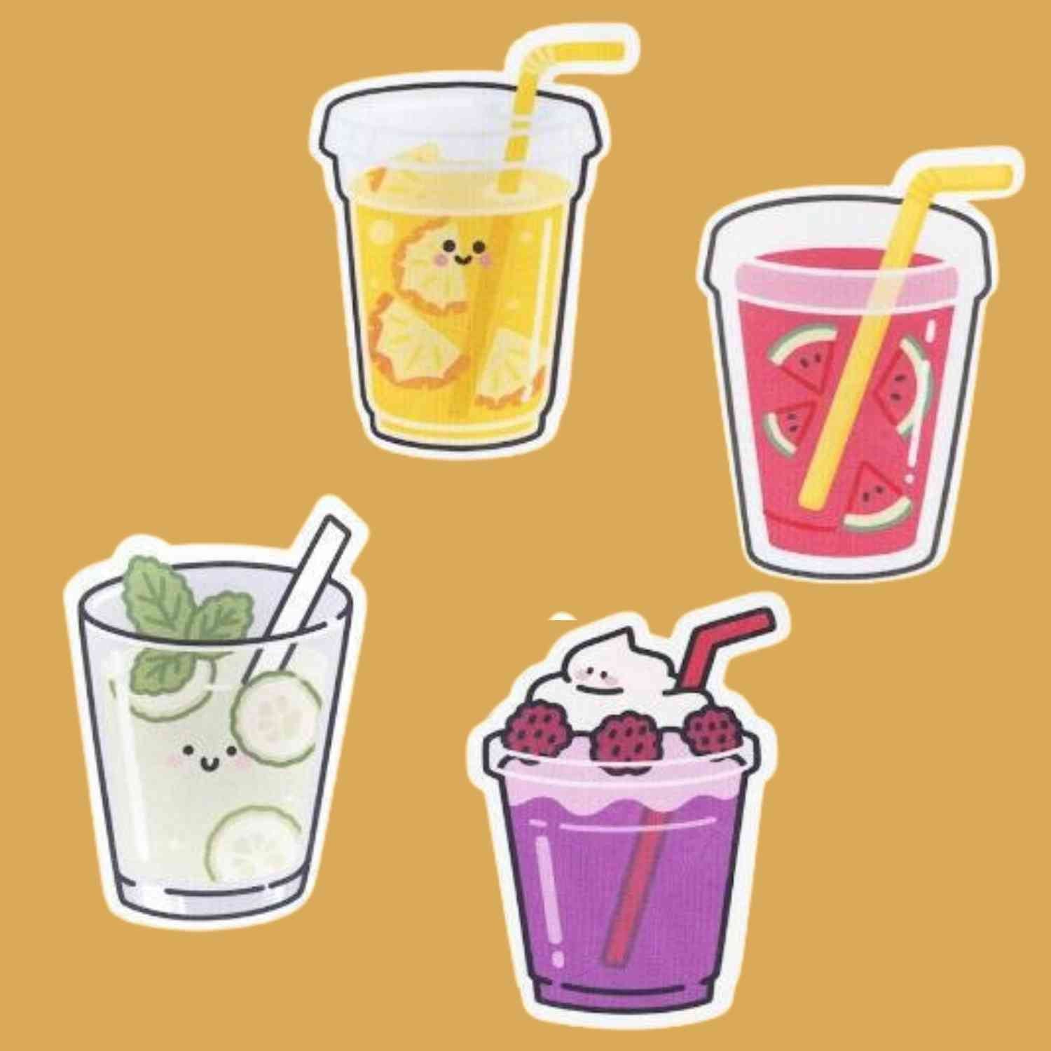 muur krasbord kat set van vier drank illustratie krasborden