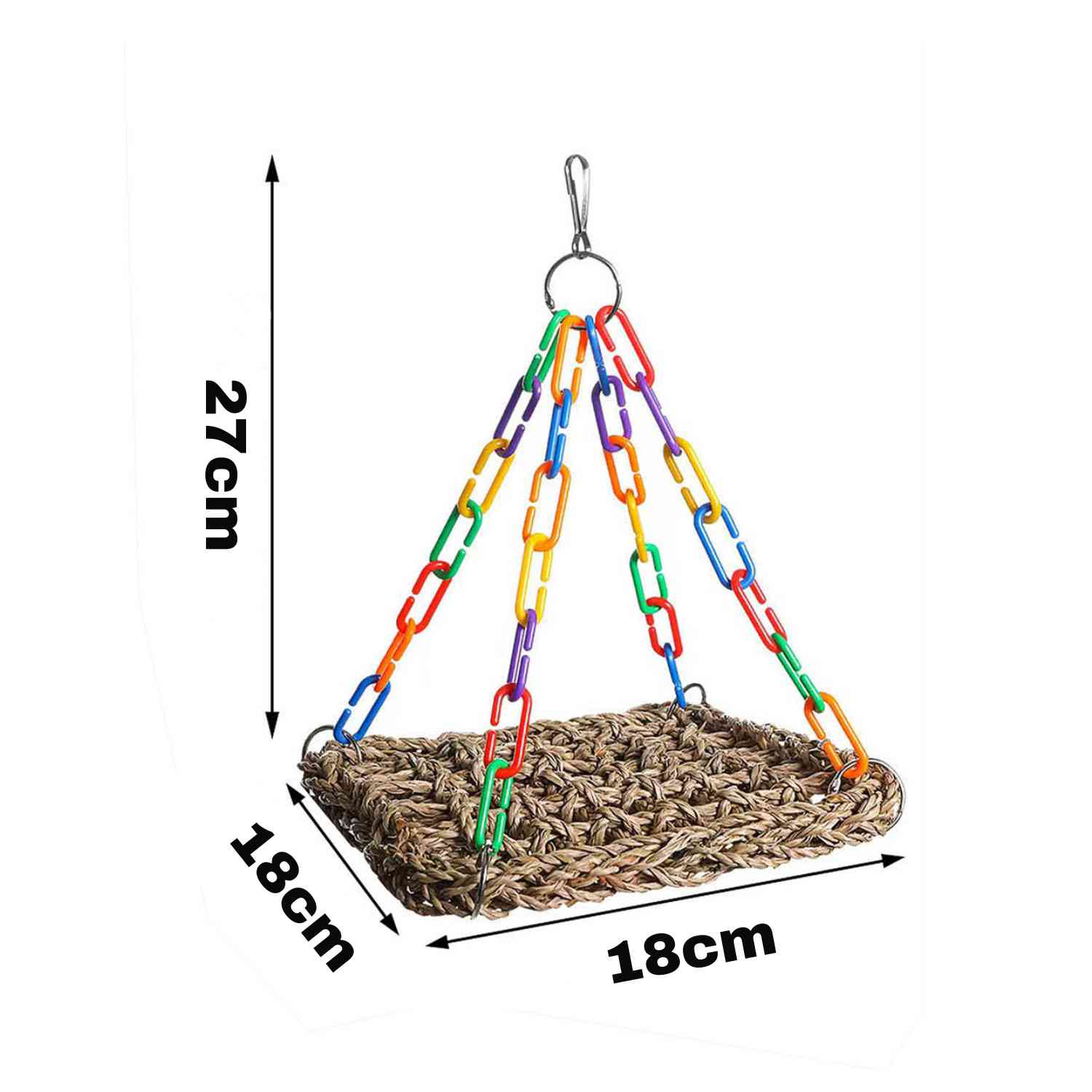 papegaai hangmat regenboog kleine vierkante hangmat met afmetingen