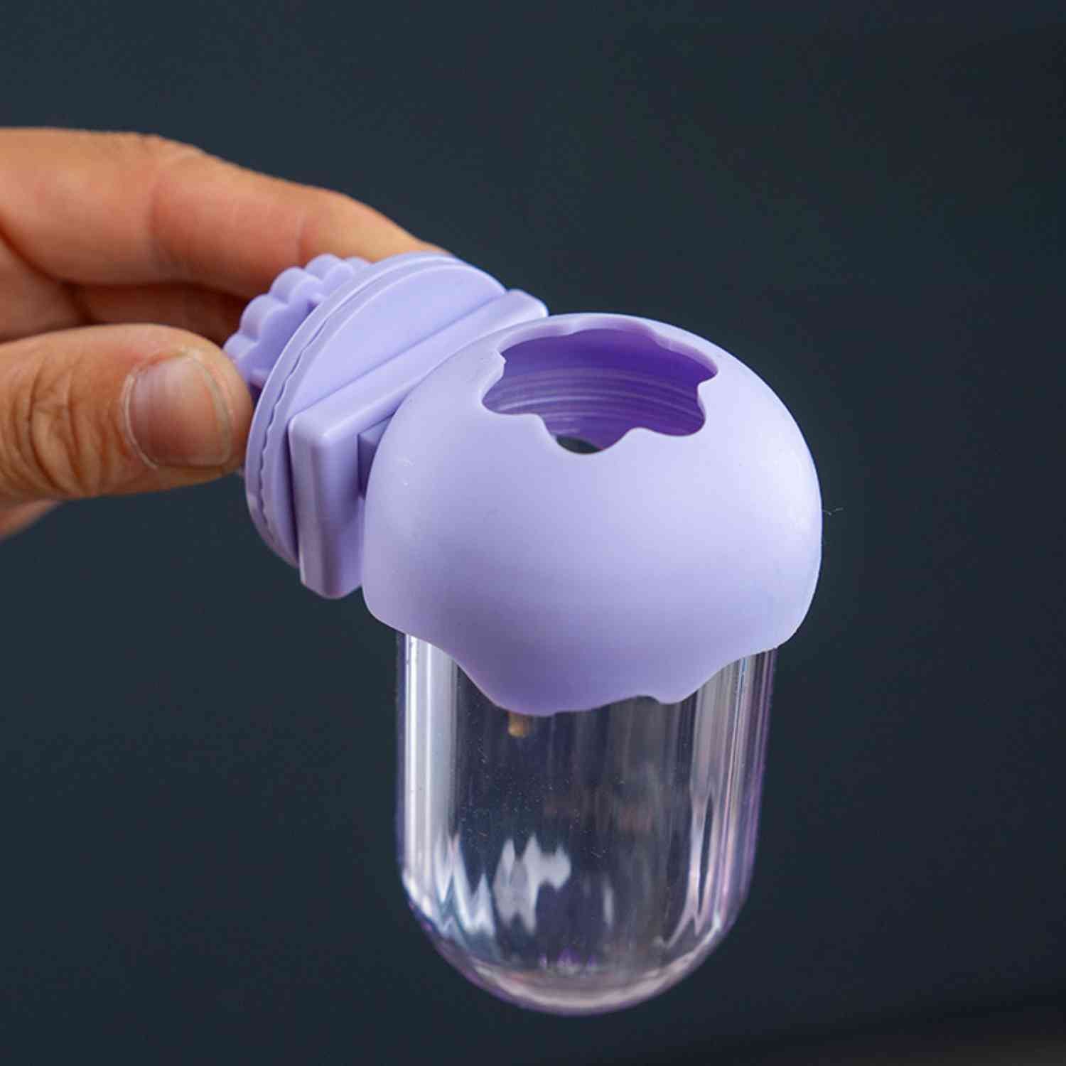 papegaai hydroponische fles lila met dichte kap en handgreep