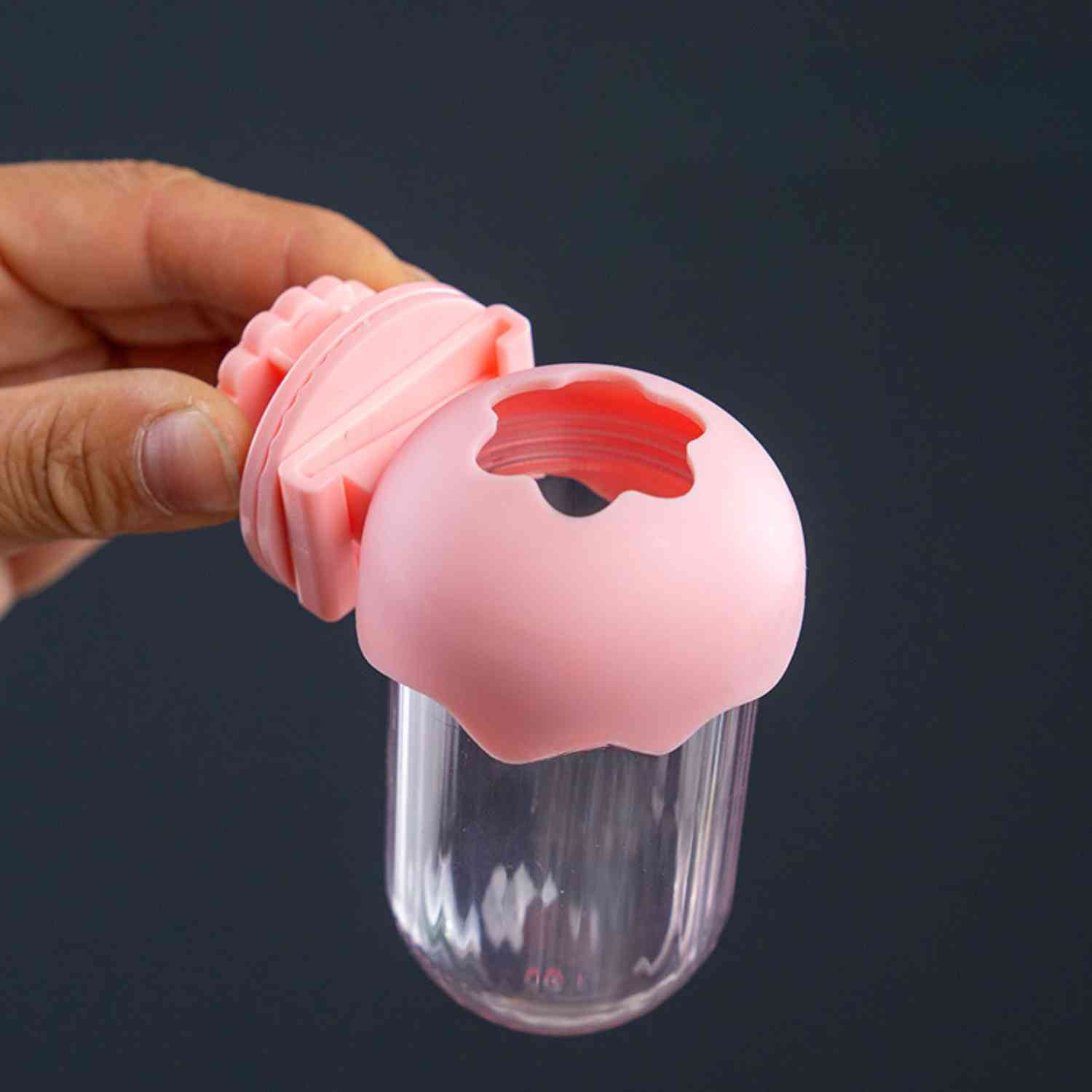 papegaai hydroponische fles roze met gesloten deksel