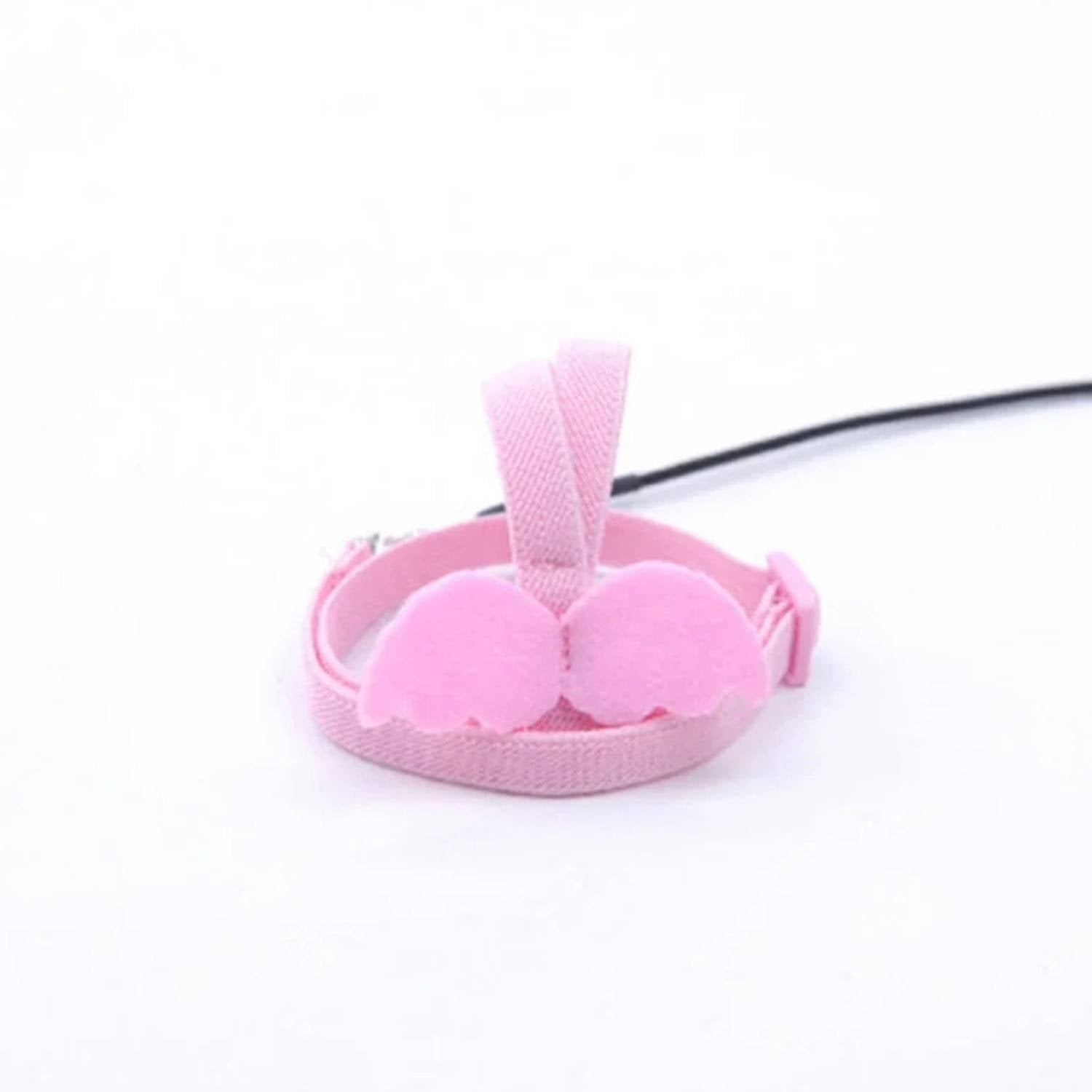 papegaai vliegharnas and trektouw roze