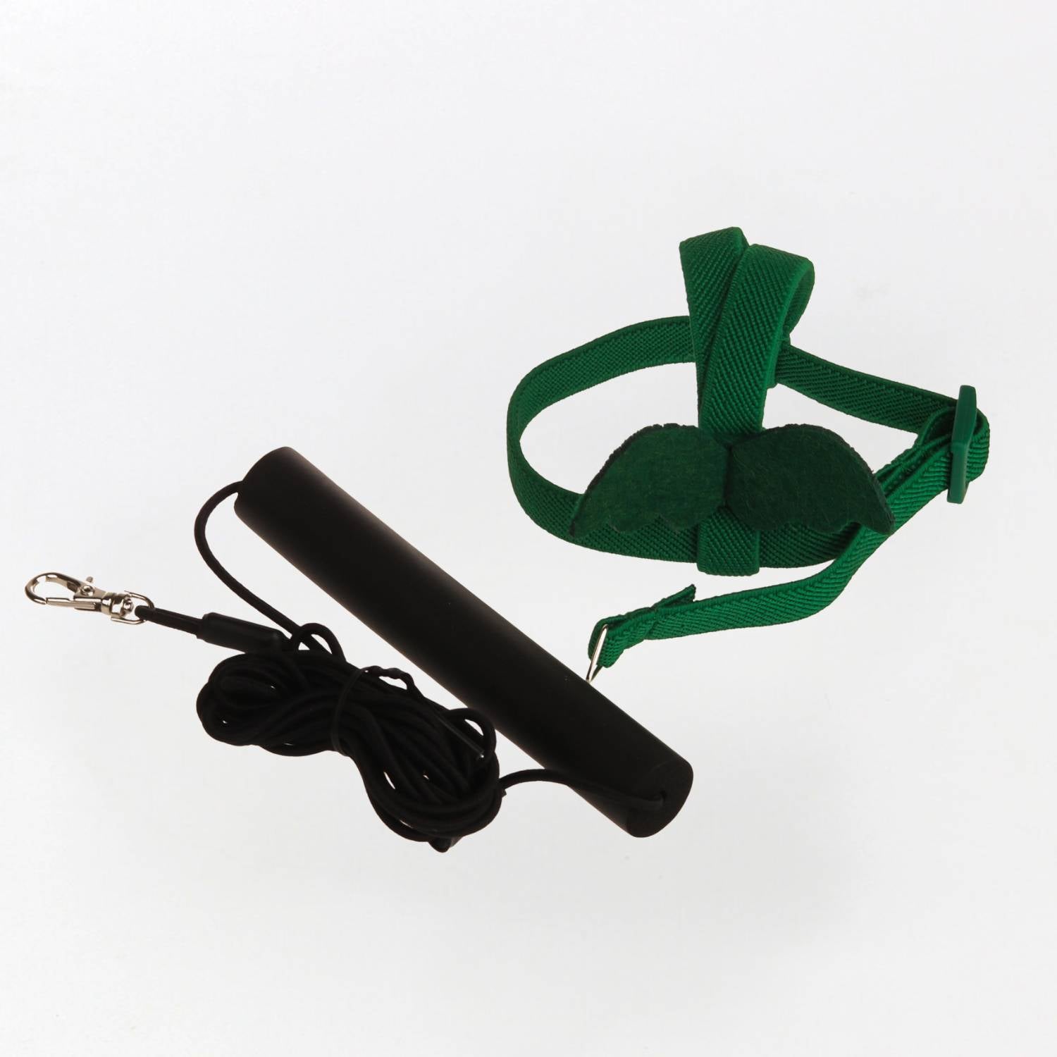 papegaai vliegharnas en trektouw donker groen