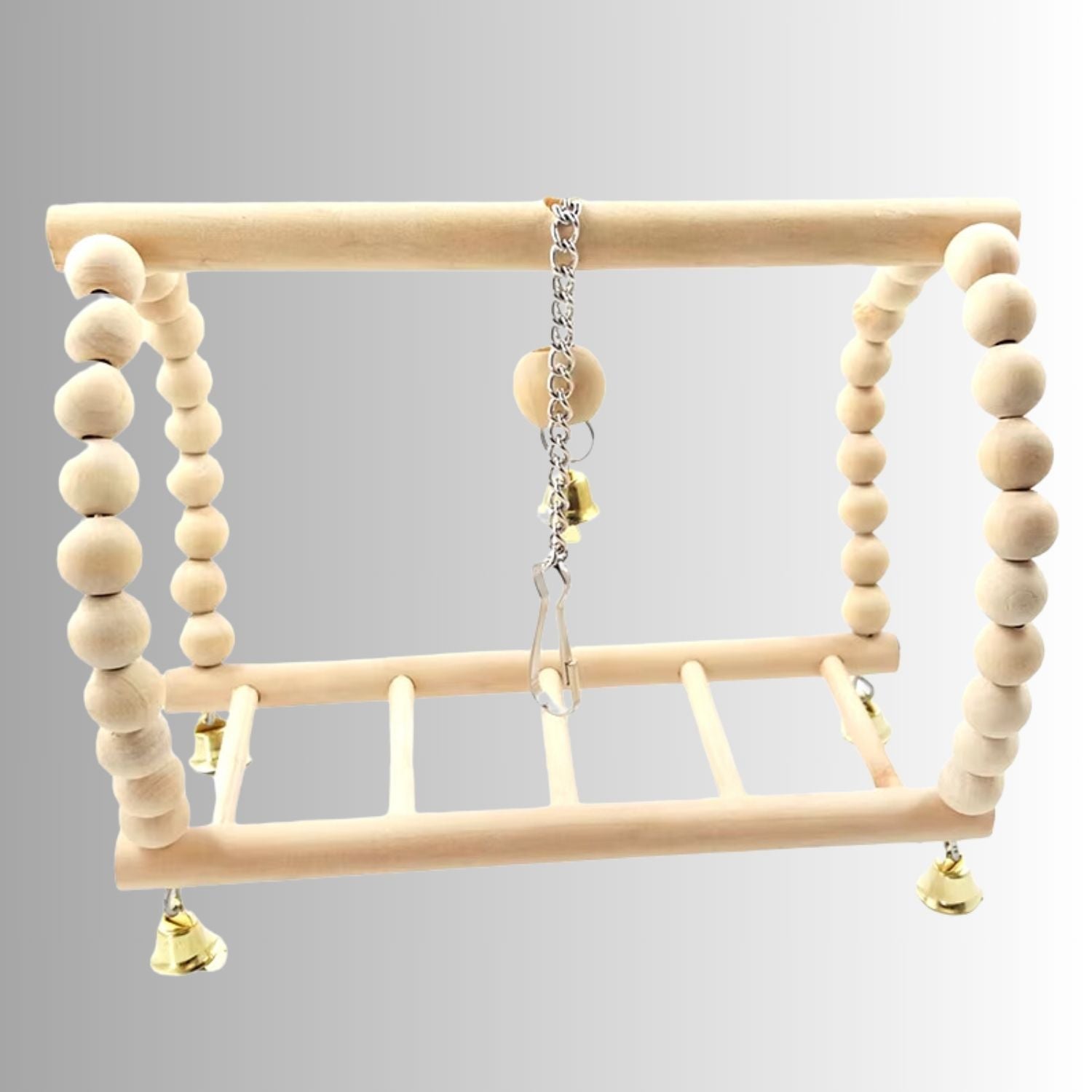 papegaaien speelgoed houten klimrek met bellen