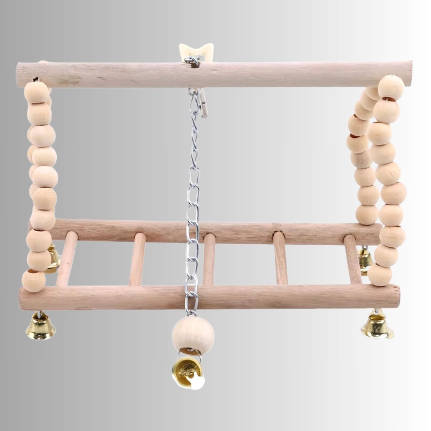 papegaaien speelgoed houten speelrek met klokken