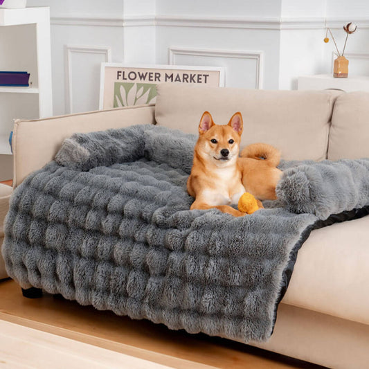pluche hondenhuis en bank dubbele zitting met honden