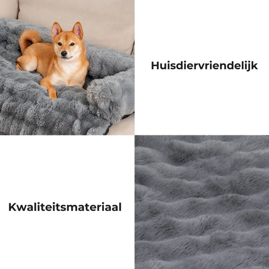 pluche hondenhuis en bank huisdiervriendelijk design