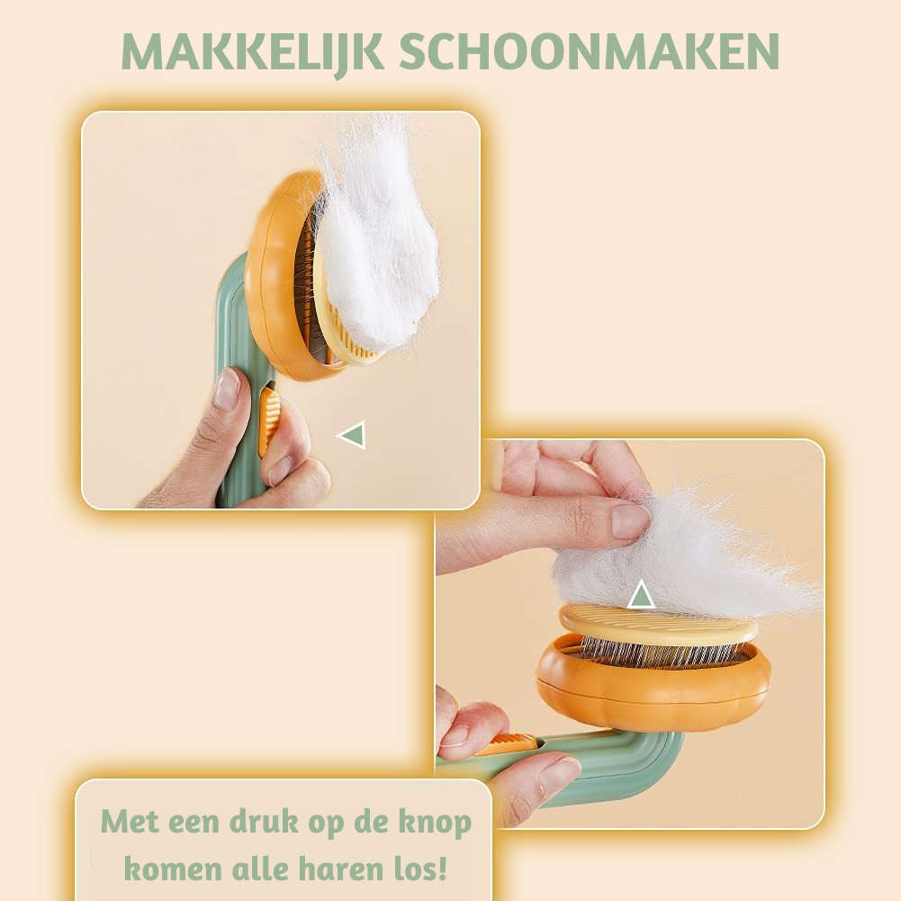 de pompoenborstel is makkelijk schoon te maken