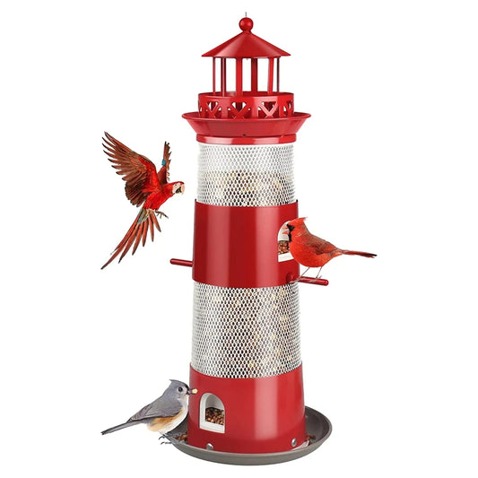 regenbestendige vogelvoederbak vuurtoren mooie afbeelding twee