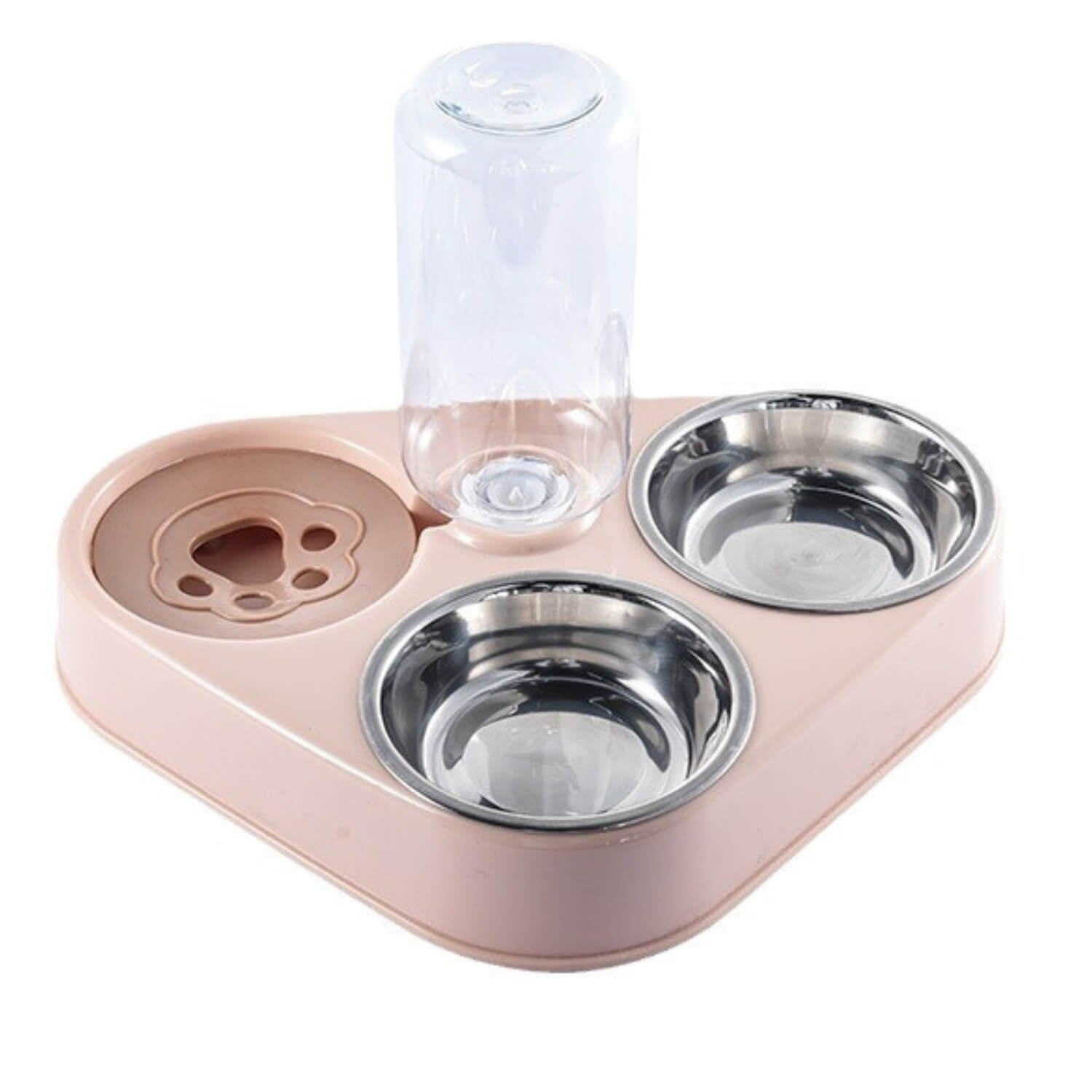 roze 3 in 1 voerbak voor huisdieren