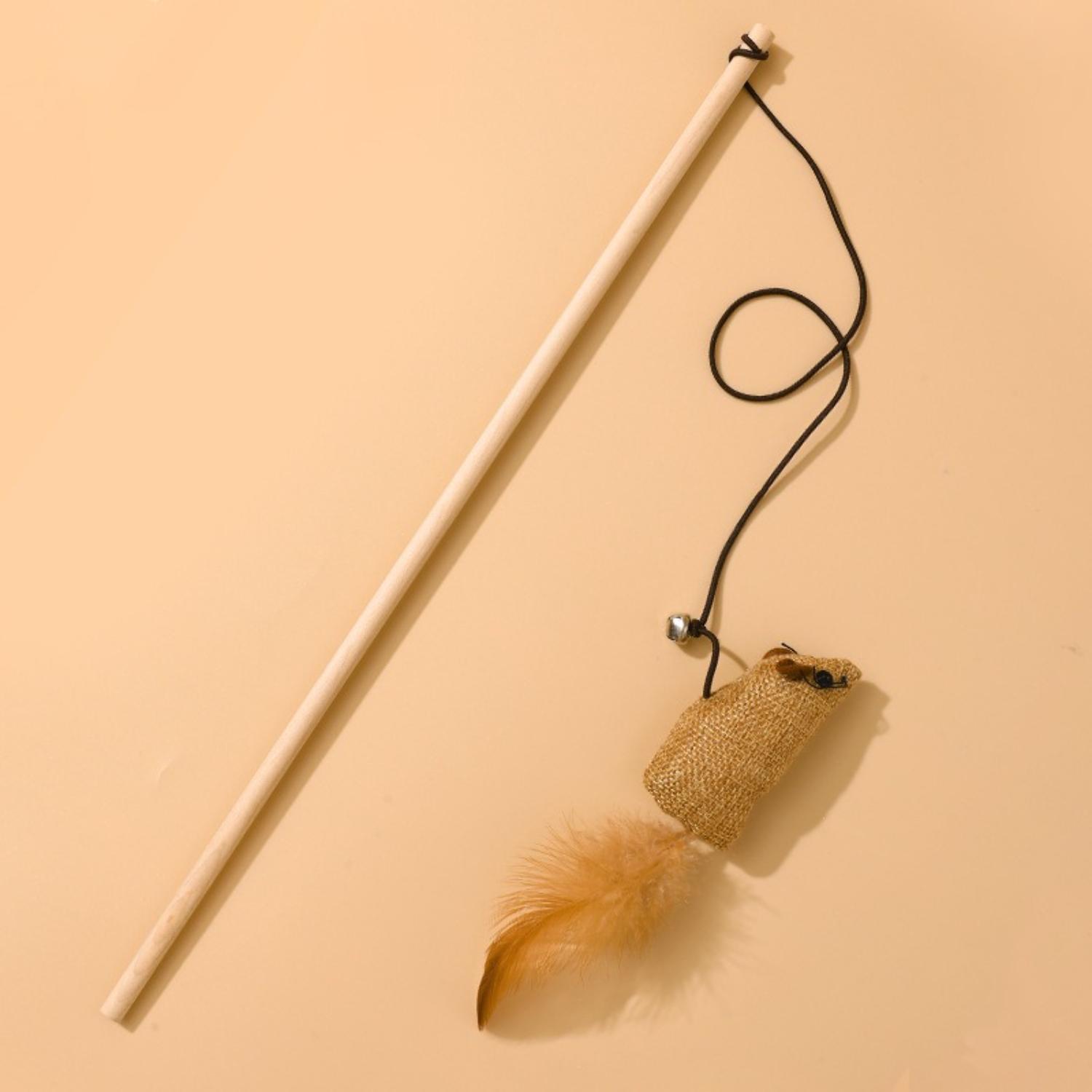 roze vis kattenhengel met bel