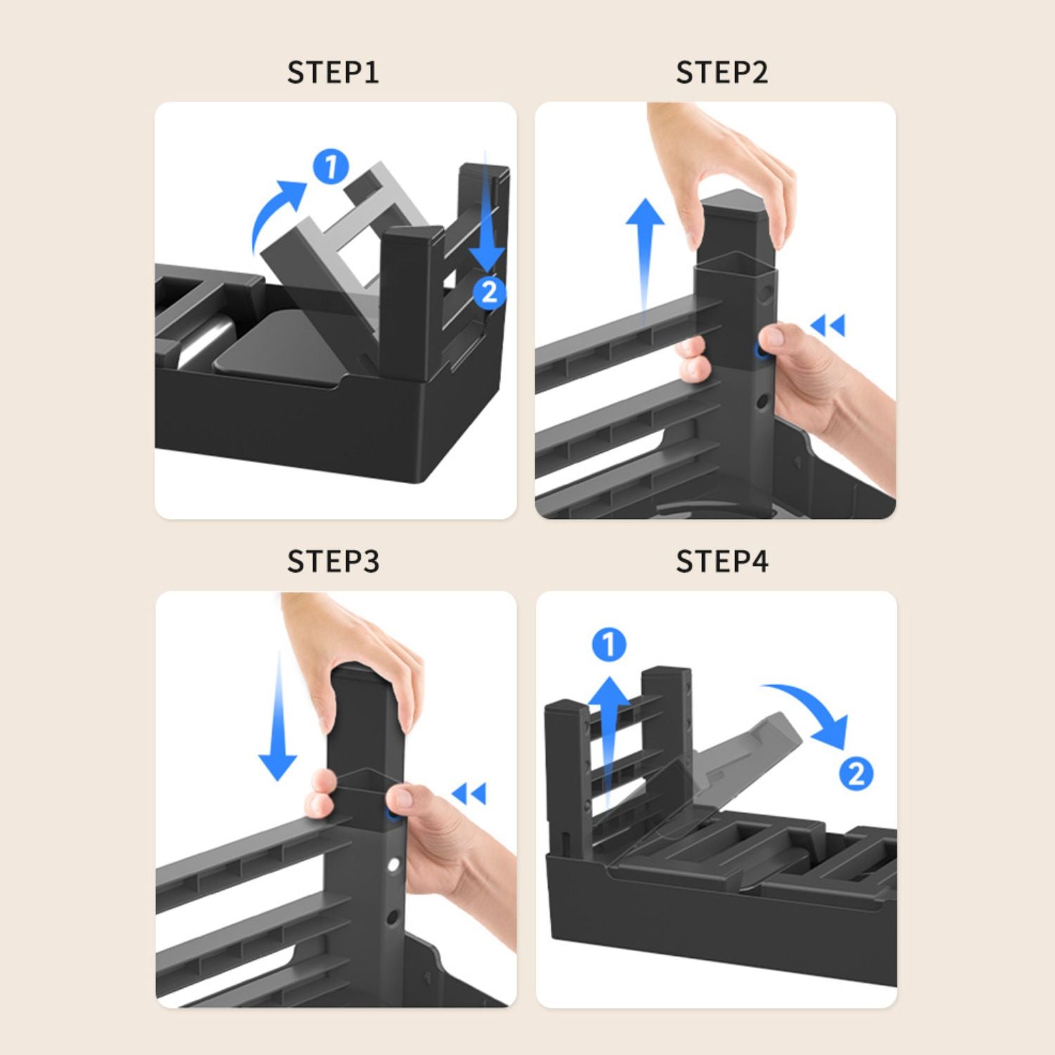 rvs huisdierenbak verstelbare poten instructies