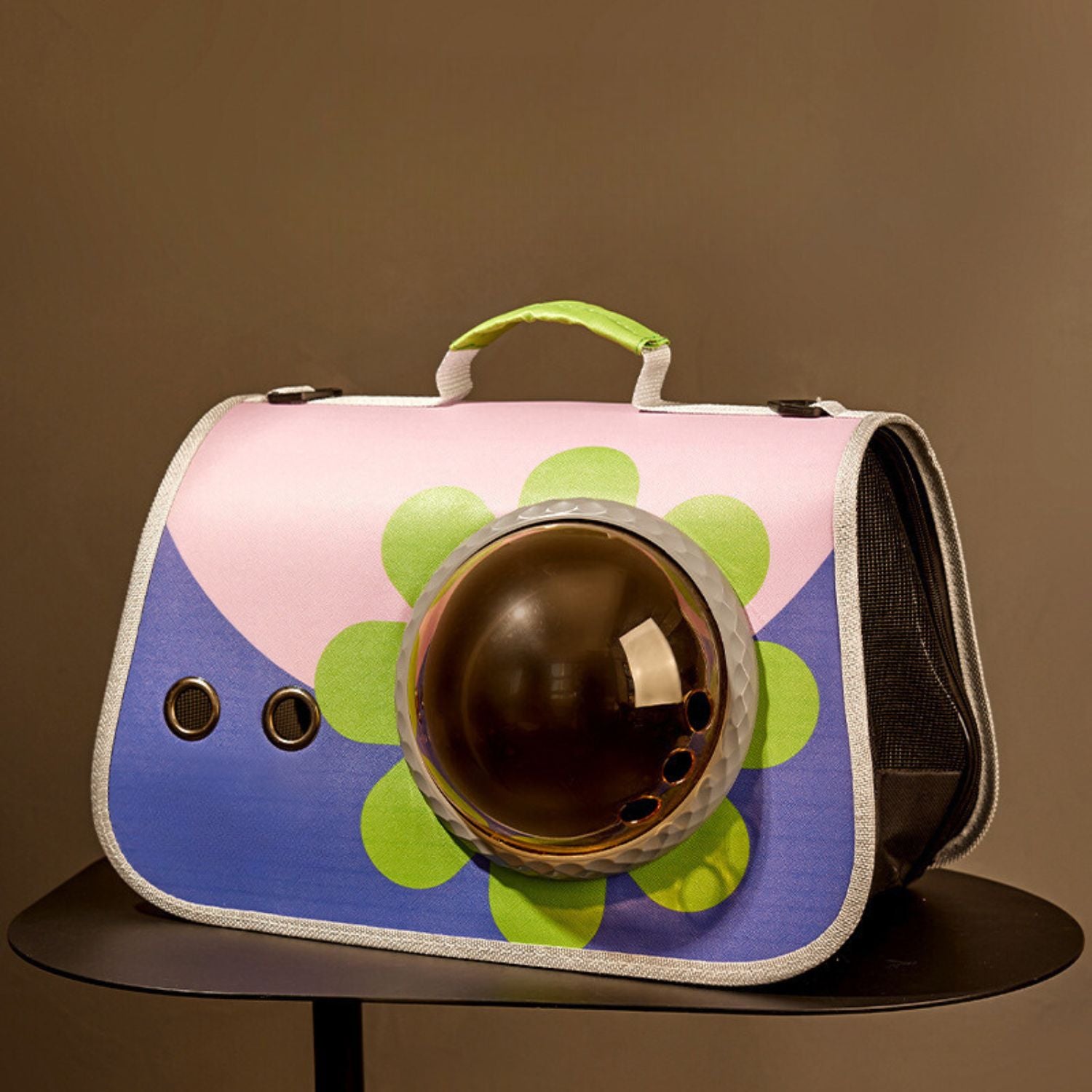 schoudertas kattenmand pastel kleuren met bol