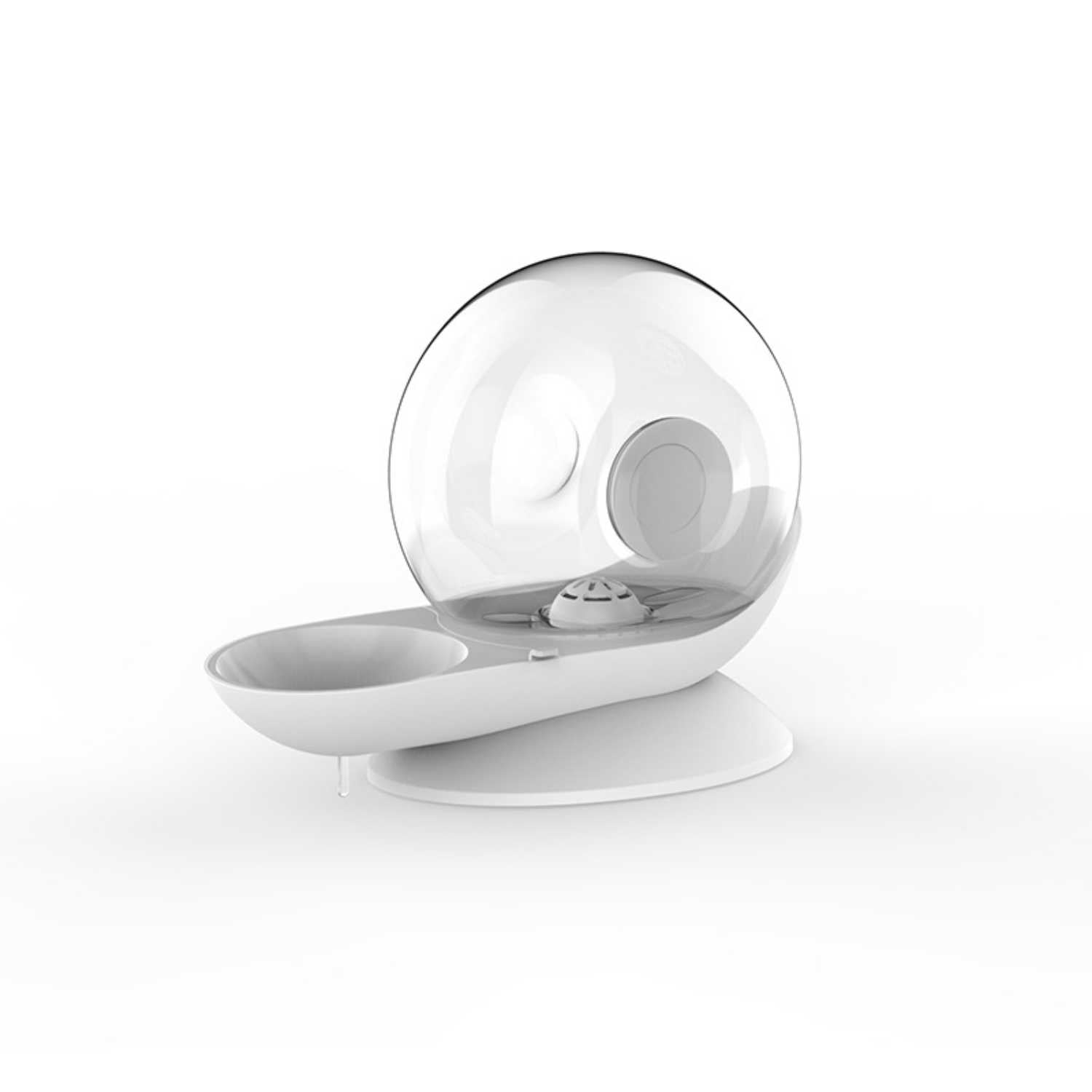 slakken drinkfontein kat witte minimalistische drinkbak