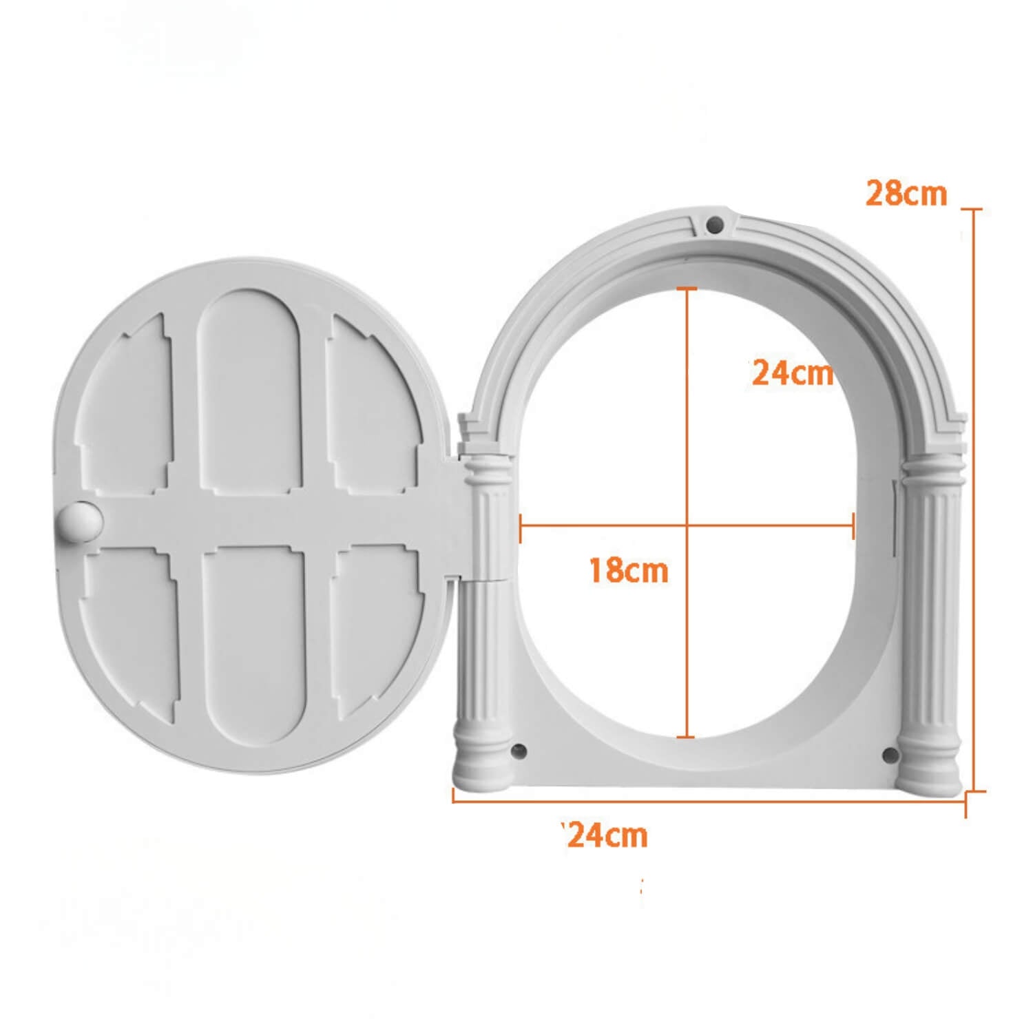 verstelbare huisdier deur detail