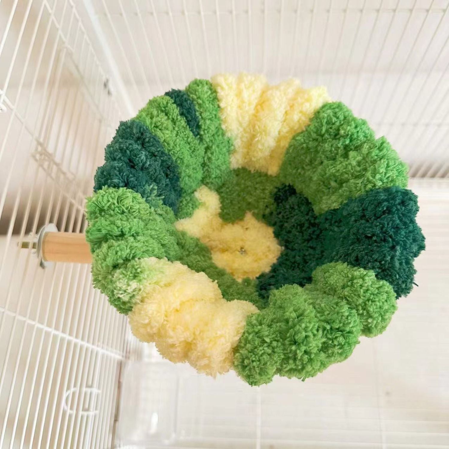 vogel schommel papegaai nest zachte katoen