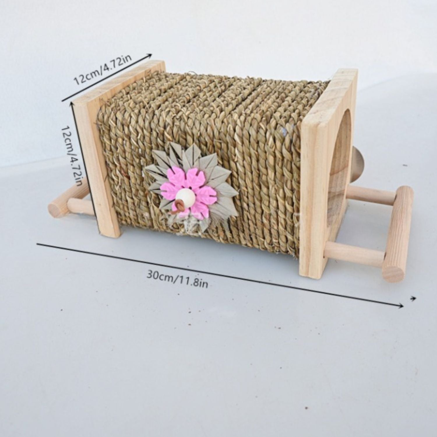 vogelkooi kauw tunnel verlengd model met afmetingen