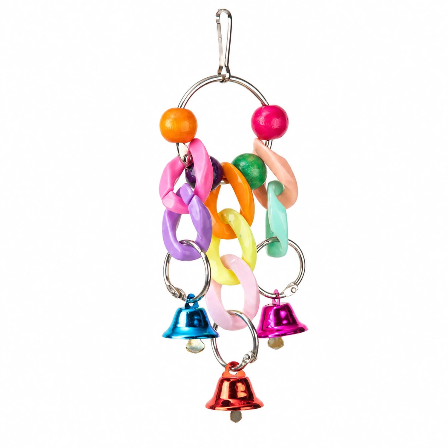 Kleurrijke ketting met bellen | 14 cm