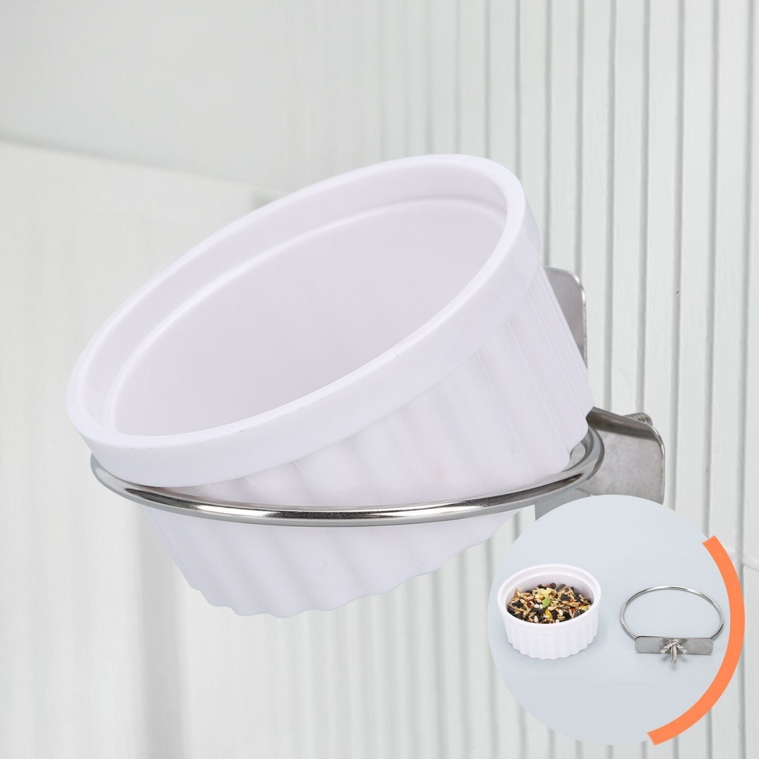 vogelvoeder set vogels en voederbak met voer