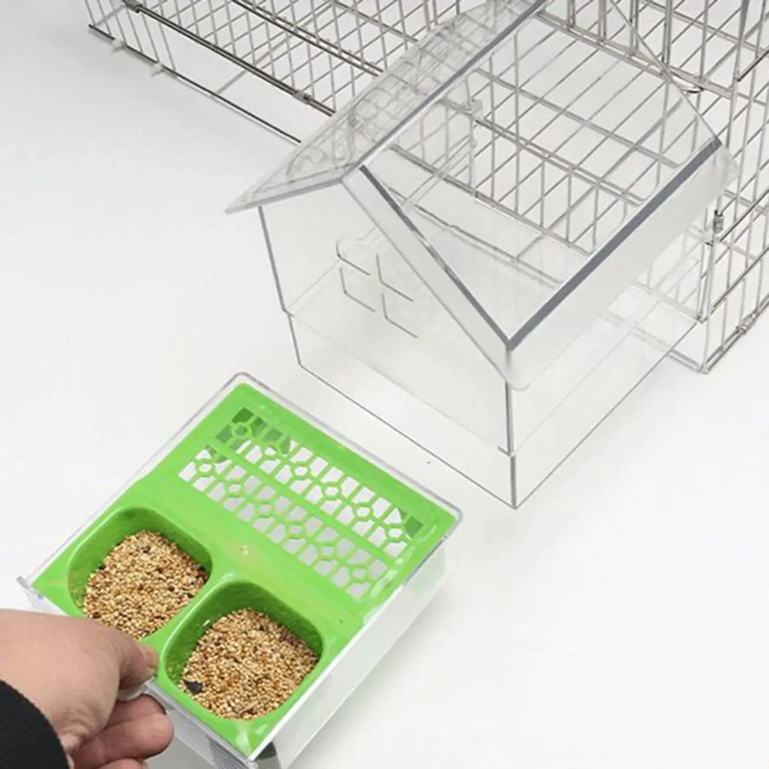 Stenen vogelbad - graniet trog L6327; vogelvoerbak voor balkon Stenen vogelbad - graniet trog L6327; vogelvoerbak voor balkon