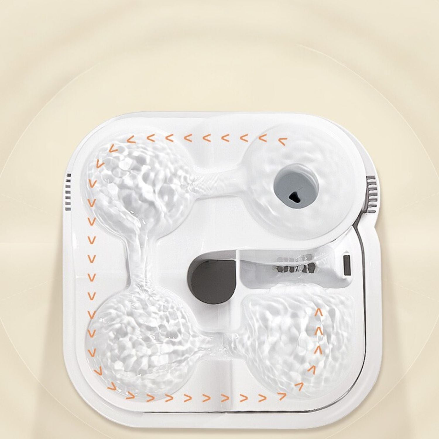 waterfontein voor katten bovenaanzicht gefilterd water