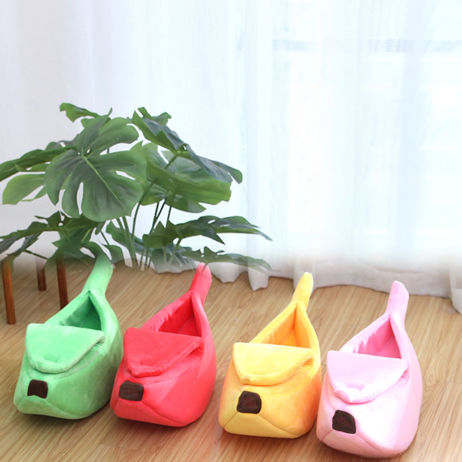 winter dierenbed gezellig semi gesloten ontwerp voor katten honden Cutie