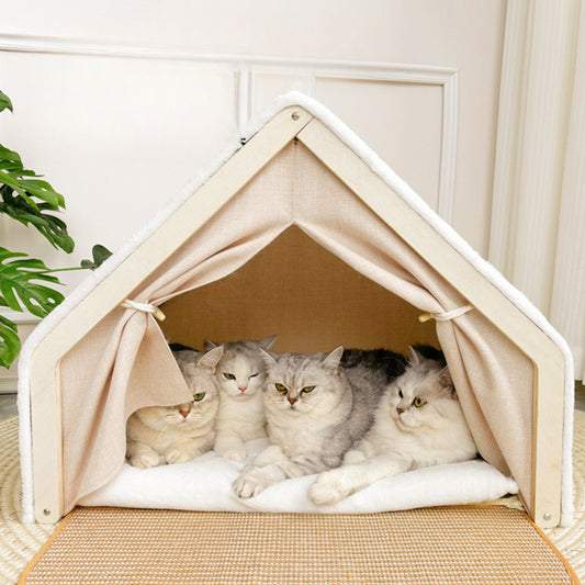 winter warme kattenbed binnenkatten huis