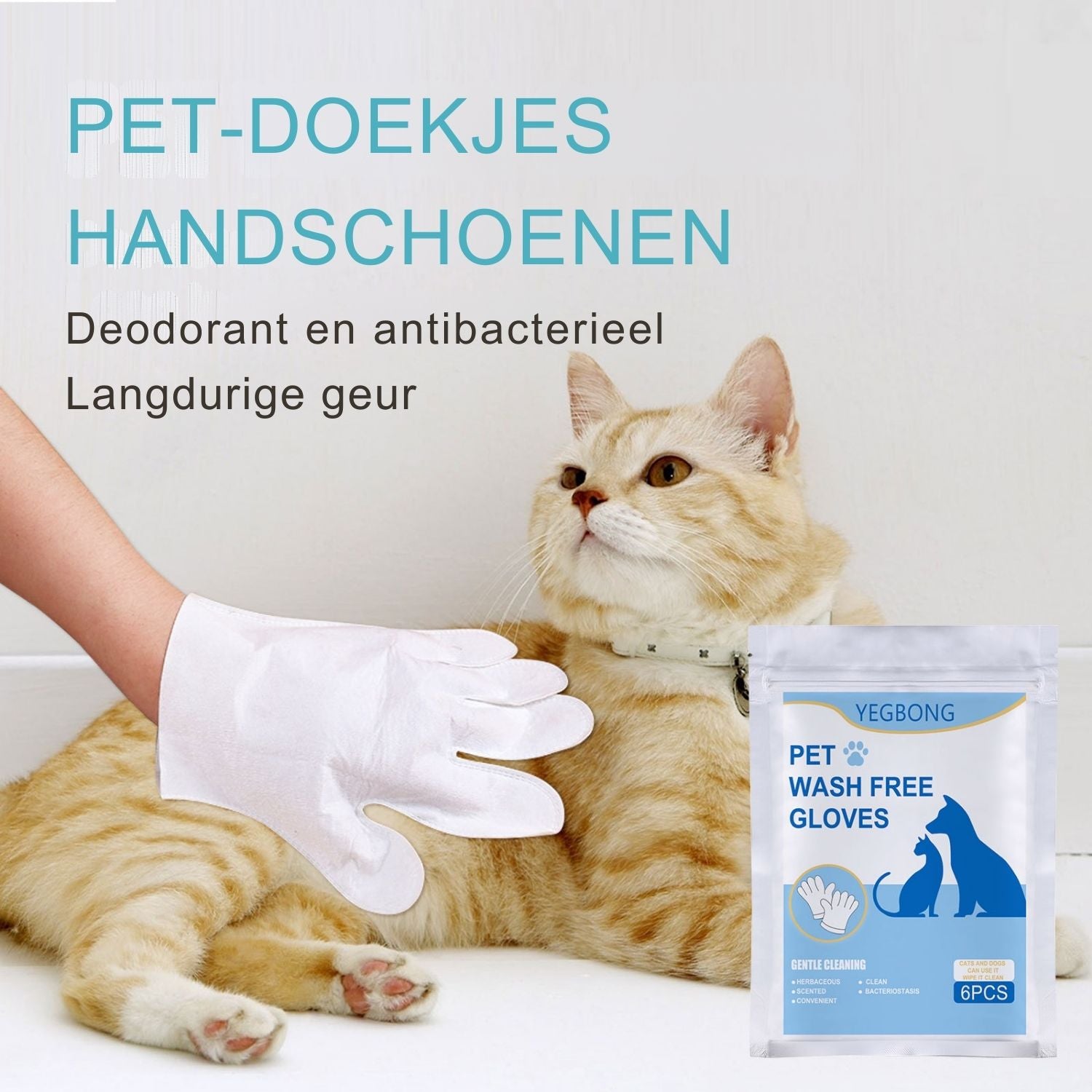 yegbong pet bath free handschoenen antibacterieel en deodorant