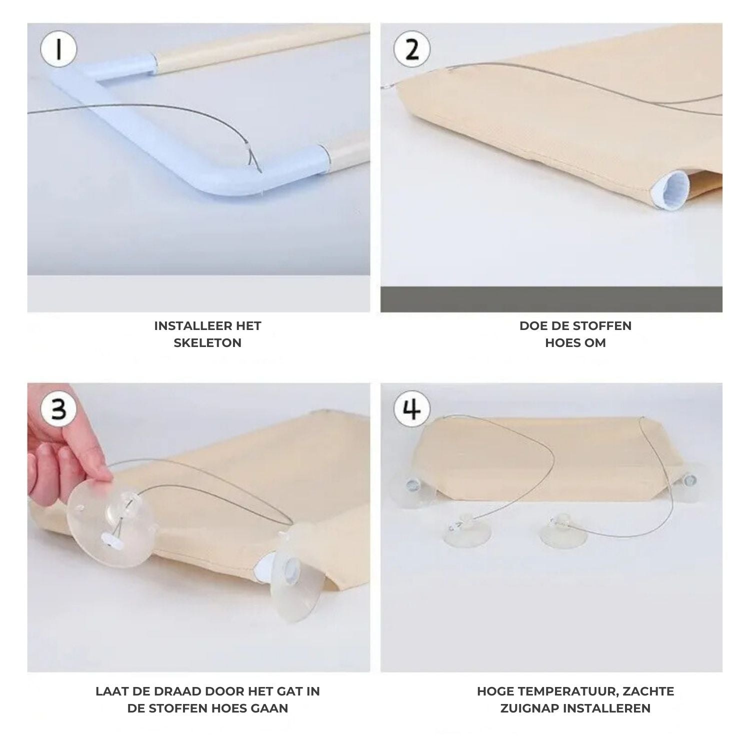 zuignap kattenhangmat handleiding zuignap installatie instructies voor stevige bevestiging